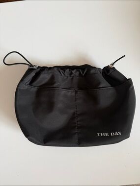 The Bay Black Drawstring Toiletry Pouch for Men